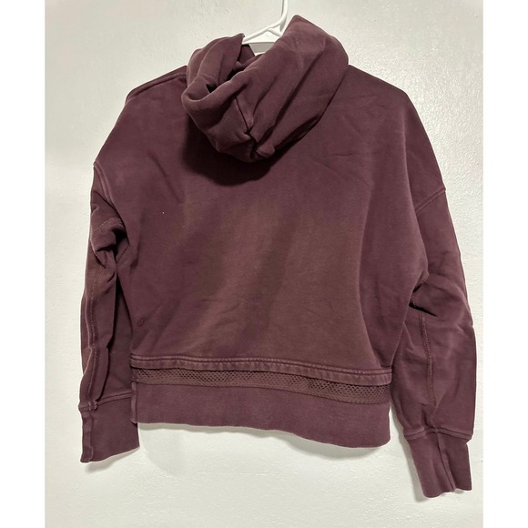 Lululemon Scuba Oversized Hoodie Pullover Sweatshirt Dark Plum sz 4 - Picture 5 of 7